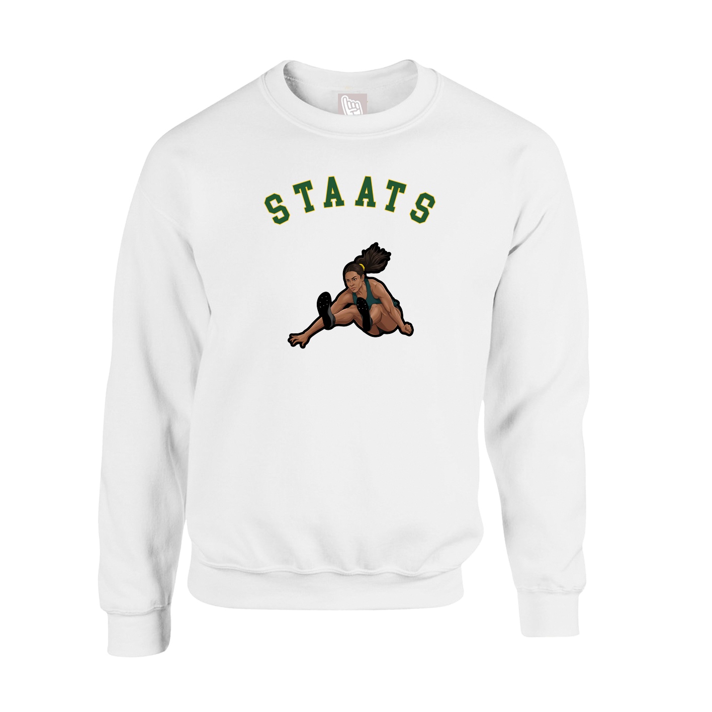 Fleece Crew — Shirsey Arch in White