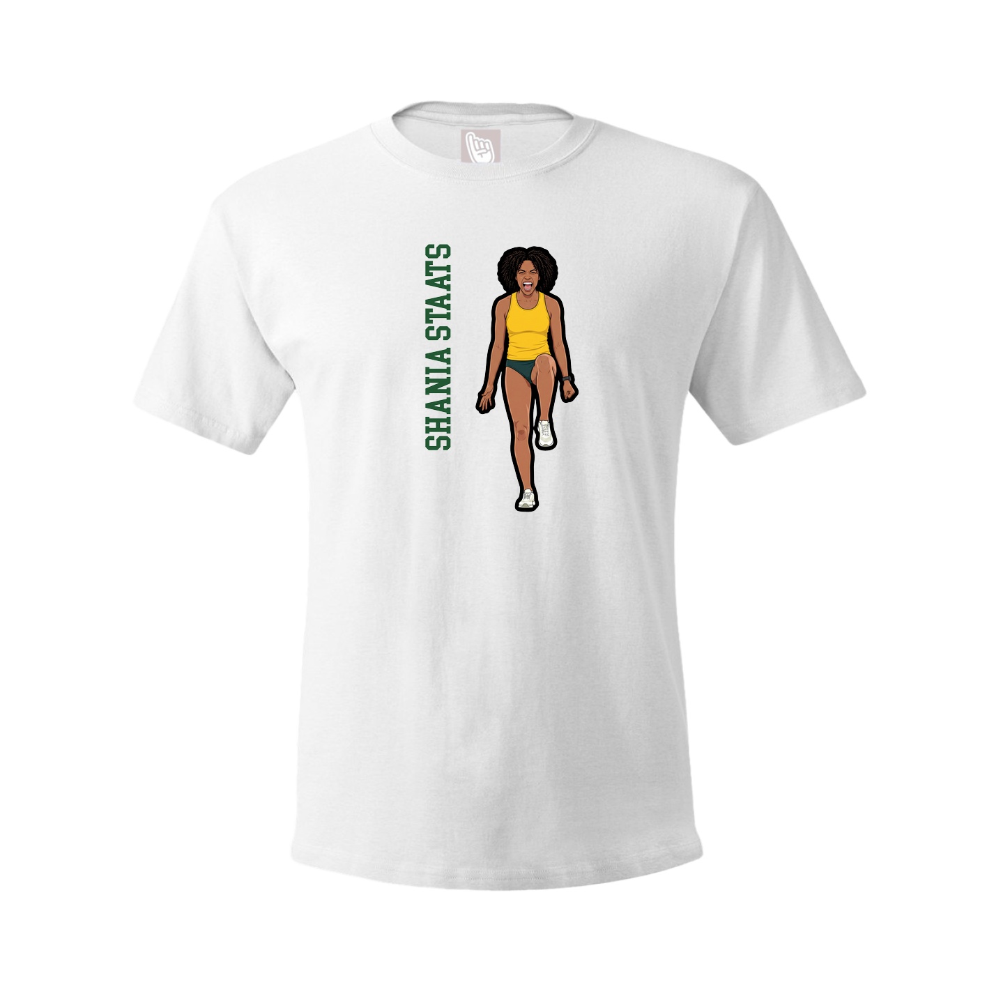 Youth Tee — Name Vertical in White