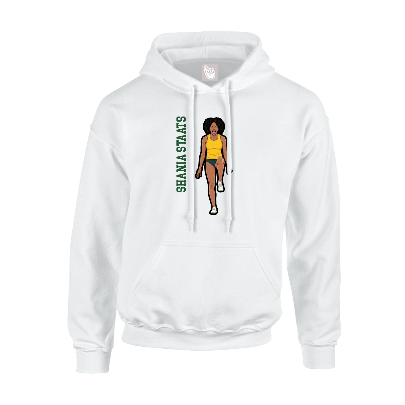 Hoodie — Name Vertical in White