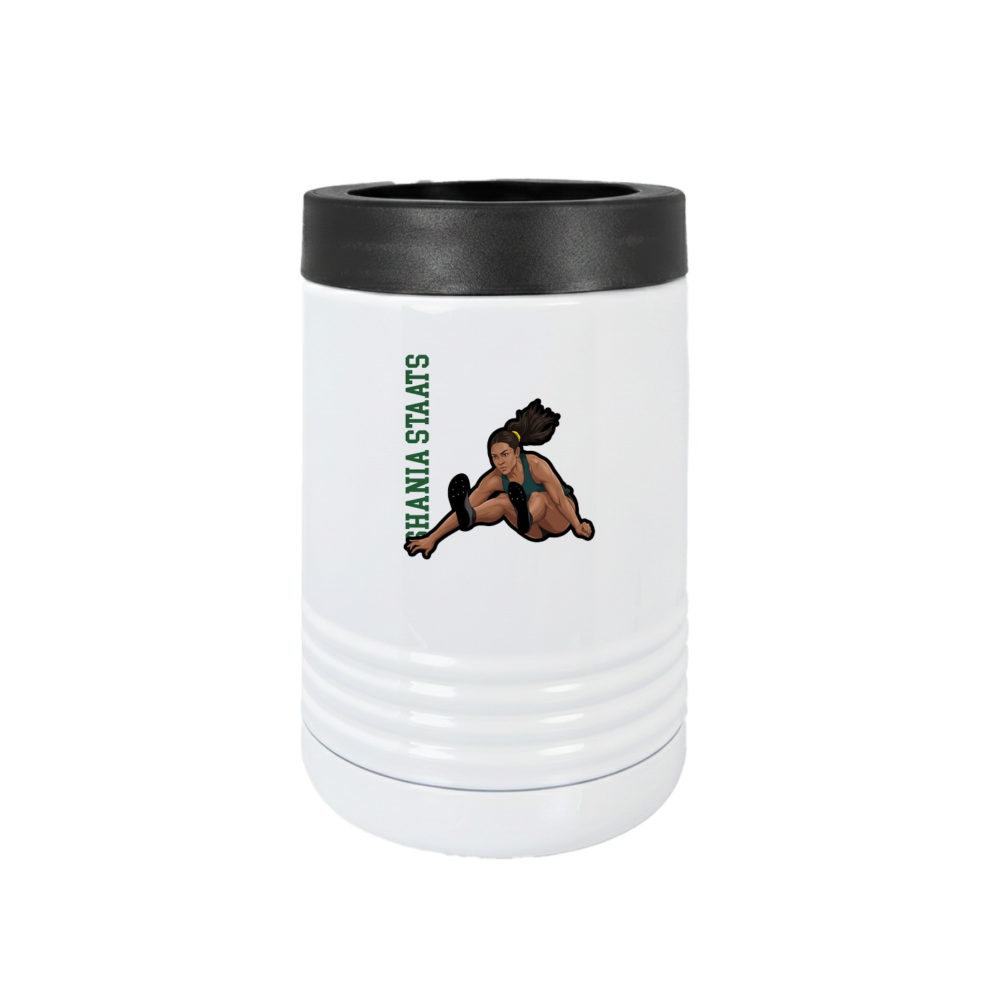 Beverage Holder — Name Vertical in White