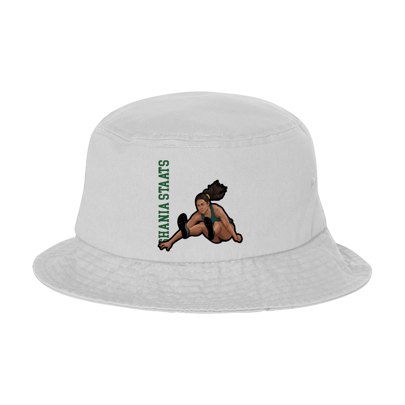 Bucket Cap — Name Vertical in White