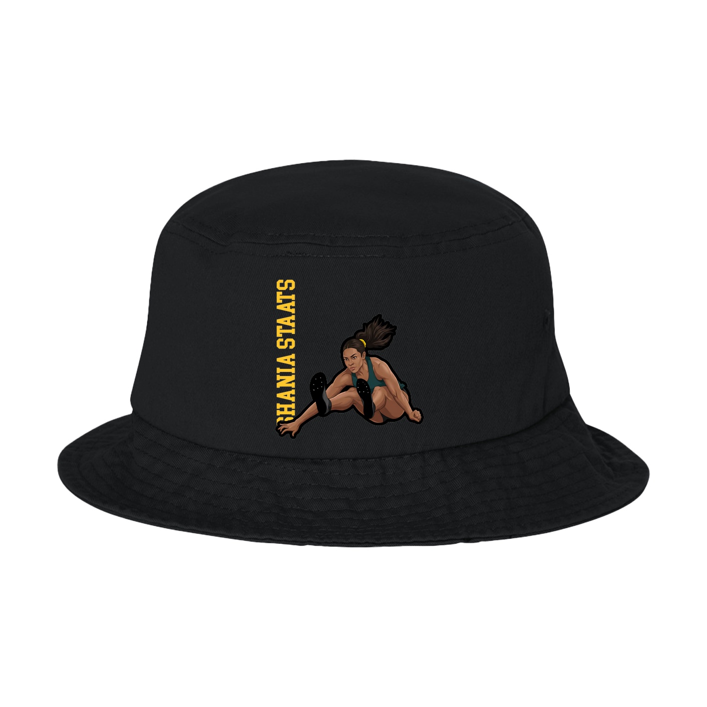 Bucket Cap — Name Vertical in Black