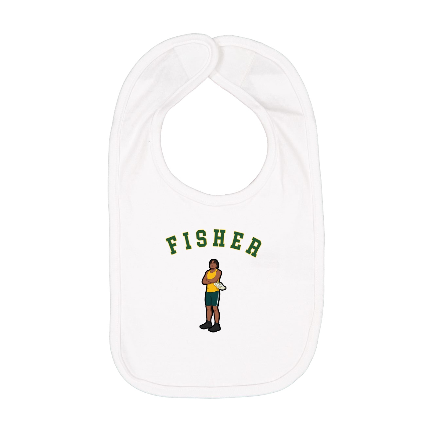 Infant Bib — Shirsey Arch in White