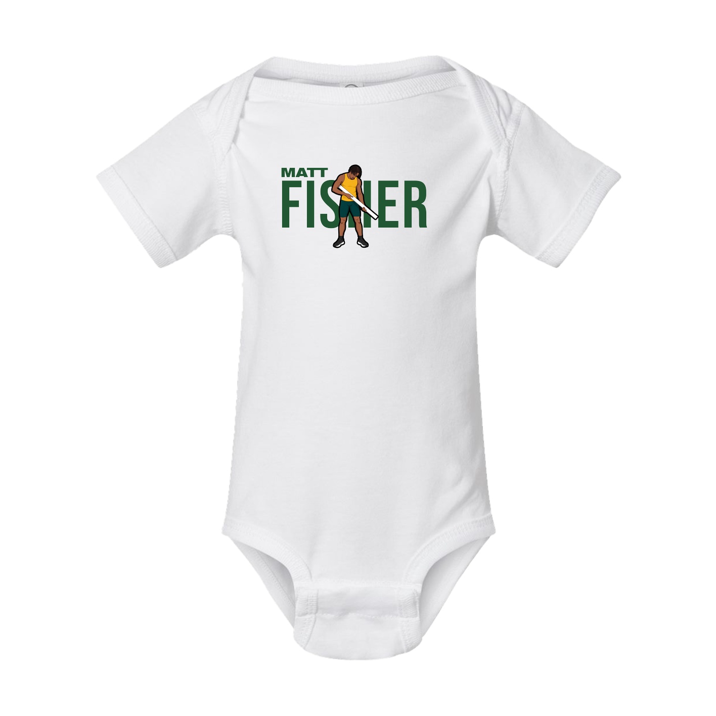 Baby Onesie — Player Name in White