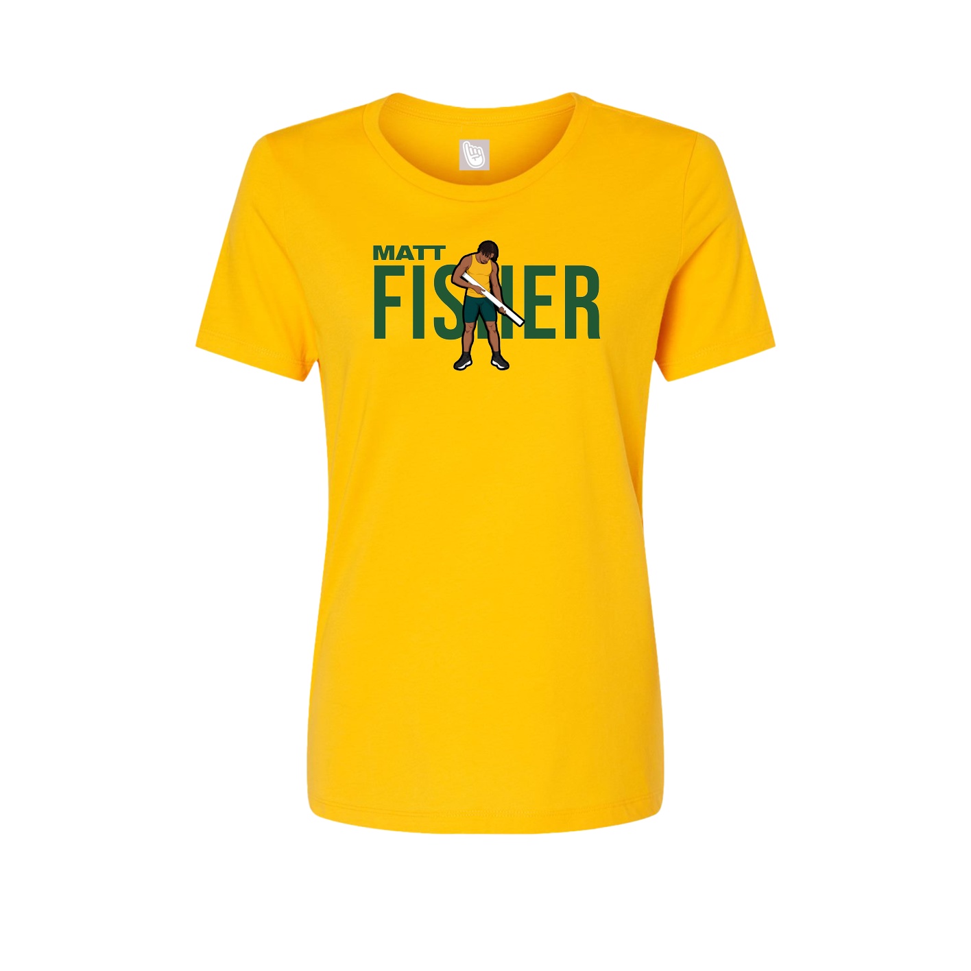 Fitted Women's Tee — Player Name in Gold
