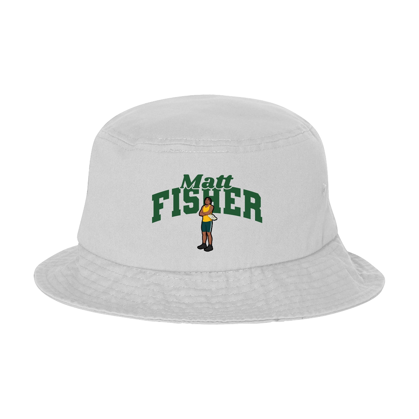 Bucket Cap — Signature Arch in White
