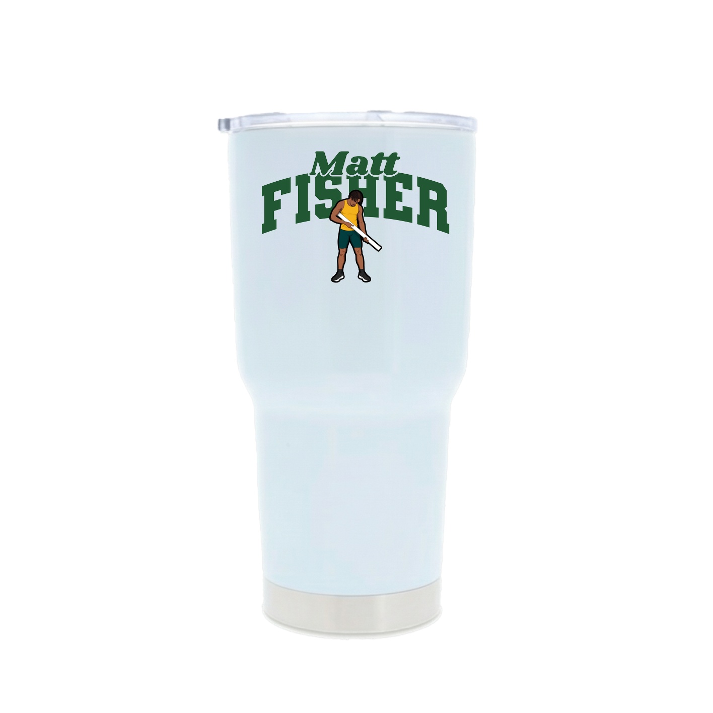 30oz Stainless Steel Tumbler — Signature Arch in White