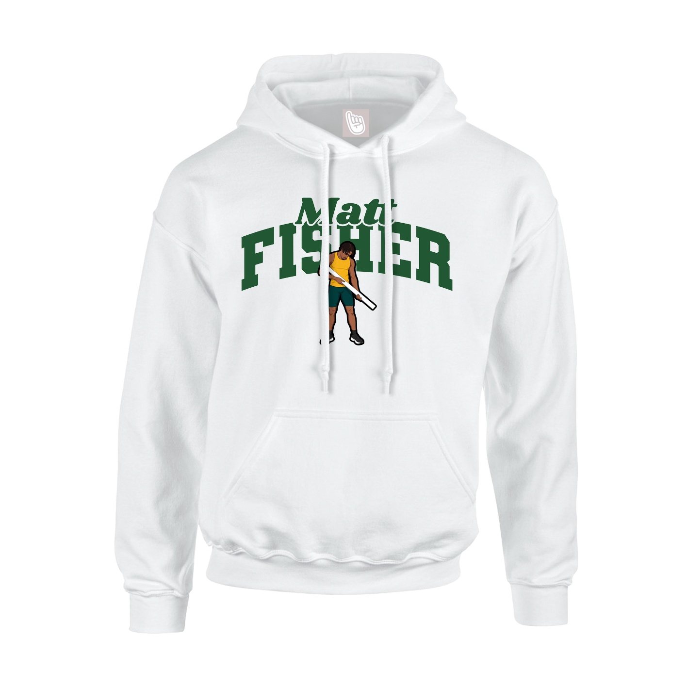 Youth Hoodie — Signature Arch in White