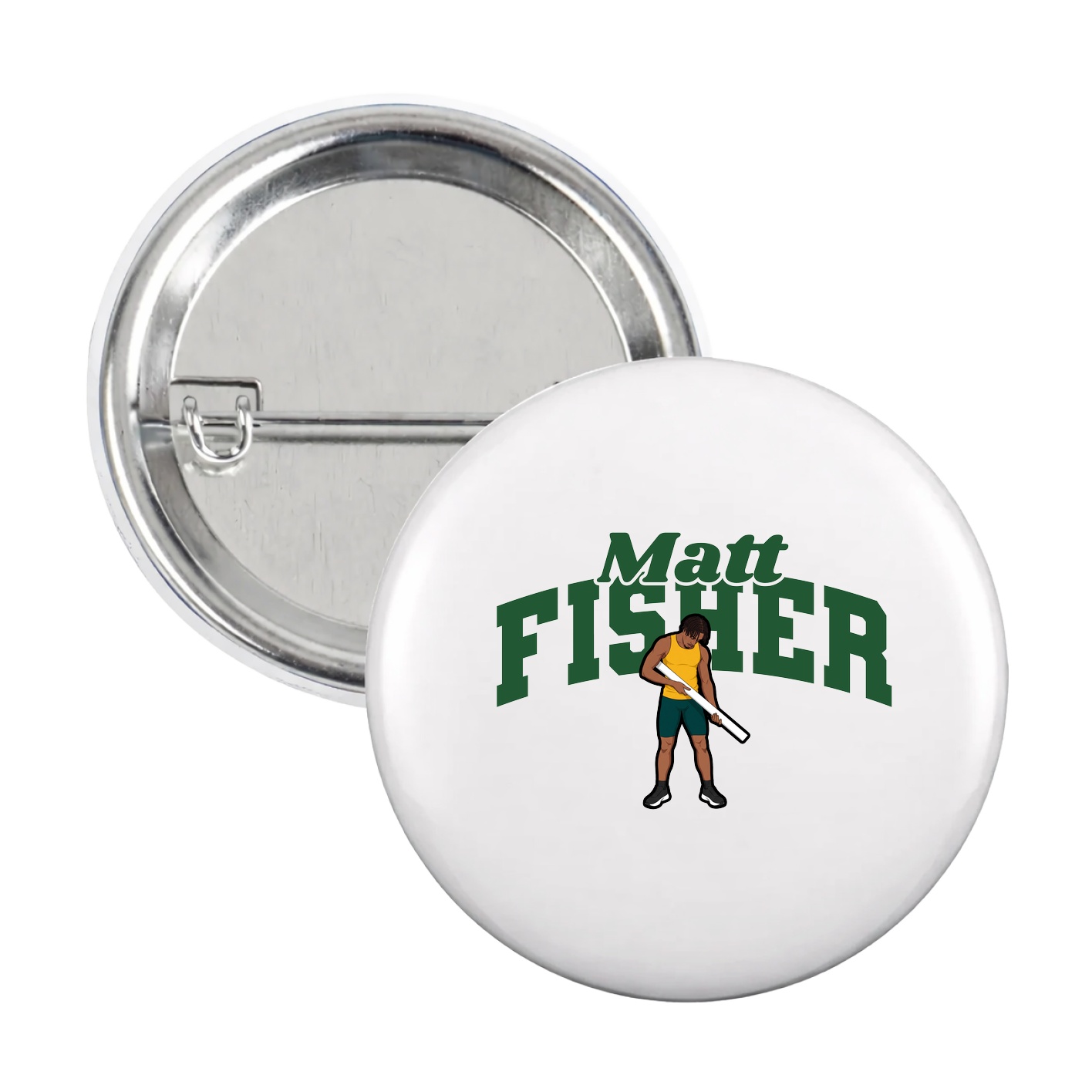 Game Day Button — Signature Arch in White
