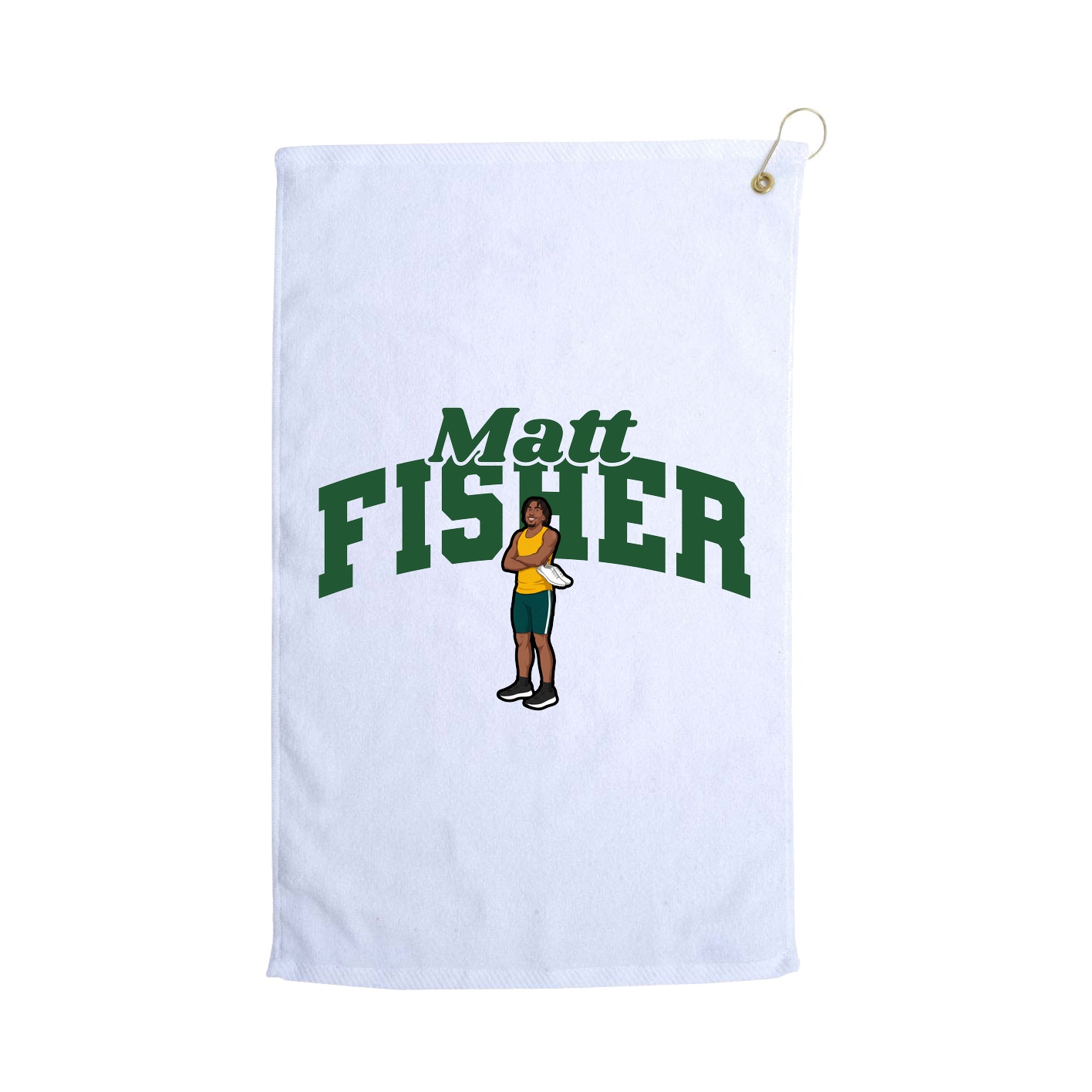 Golf Towel — Signature Arch in White