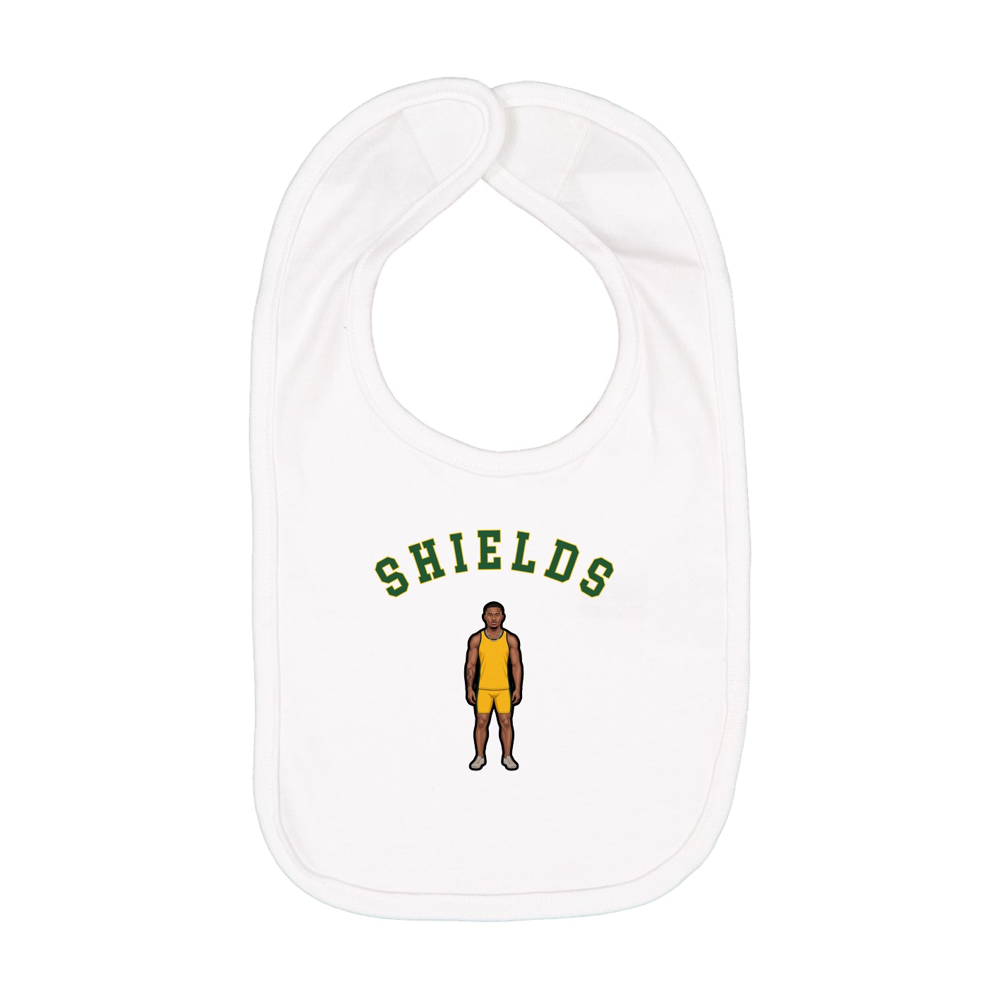 Infant Bib — Shirsey Arch in White