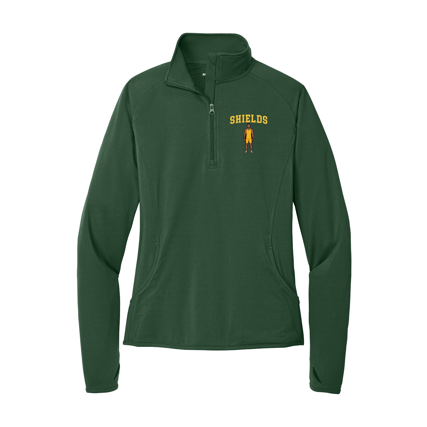 Women's Q-Zip Pullover — Shirsey in Green