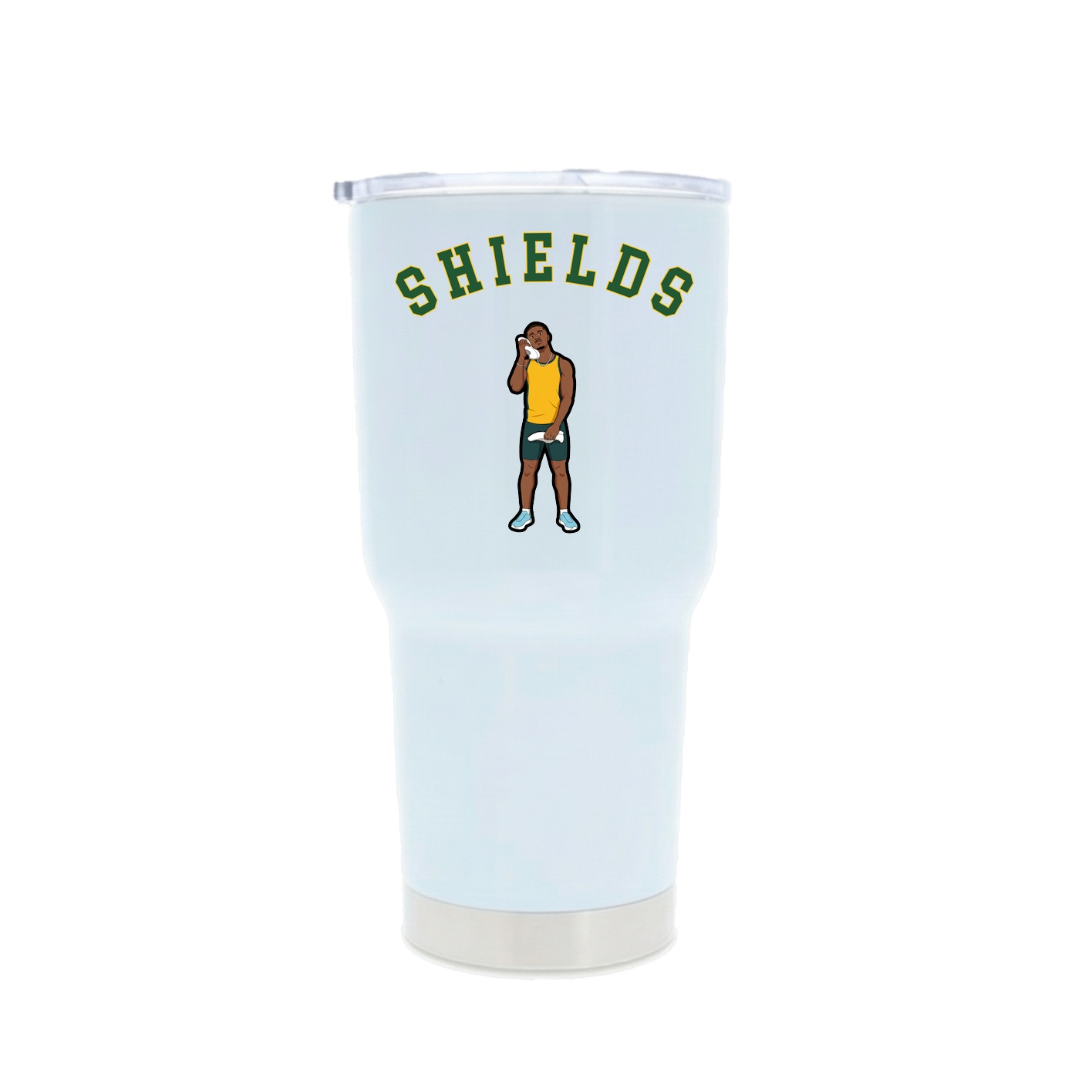30oz Stainless Steel Tumbler — Shirsey Arch in White