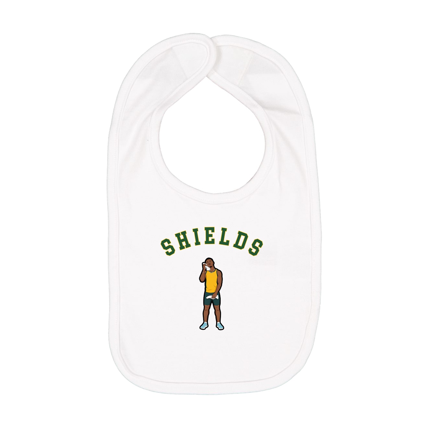 Infant Bib — Shirsey Arch in White