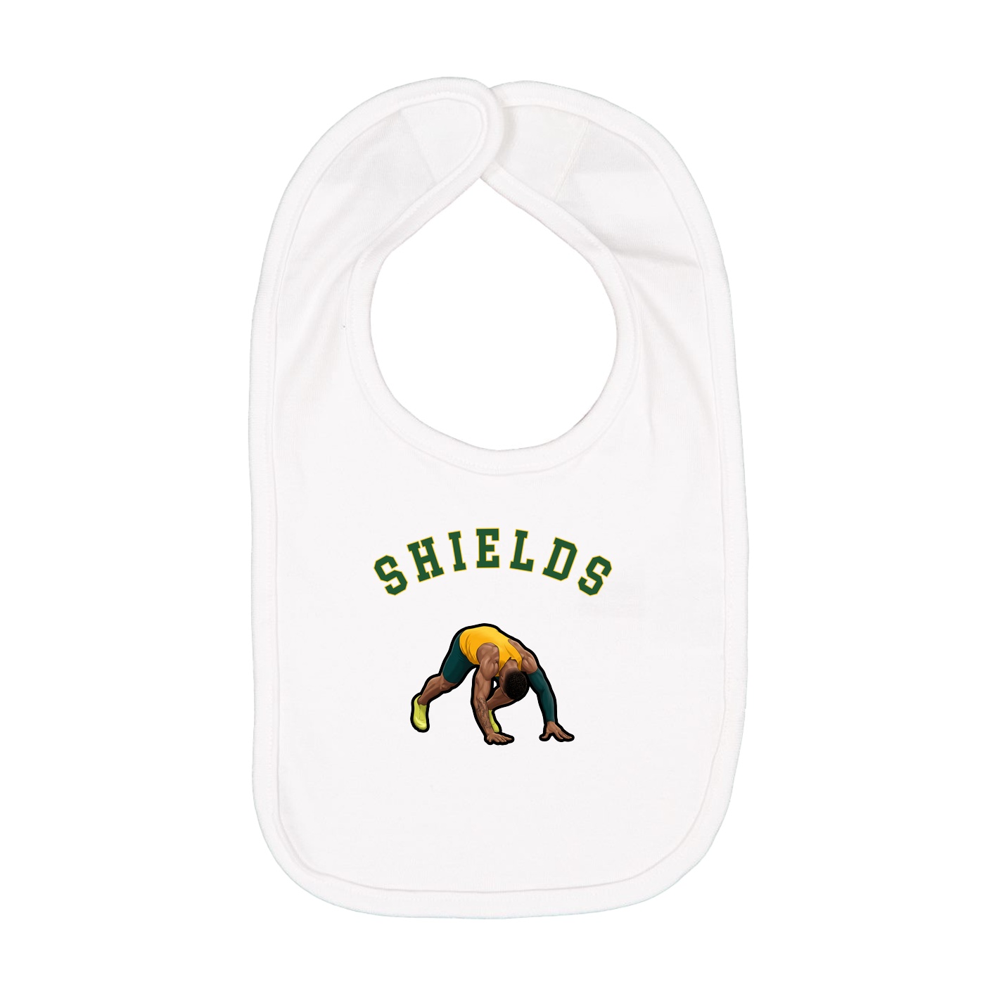 Infant Bib — Shirsey Arch in White