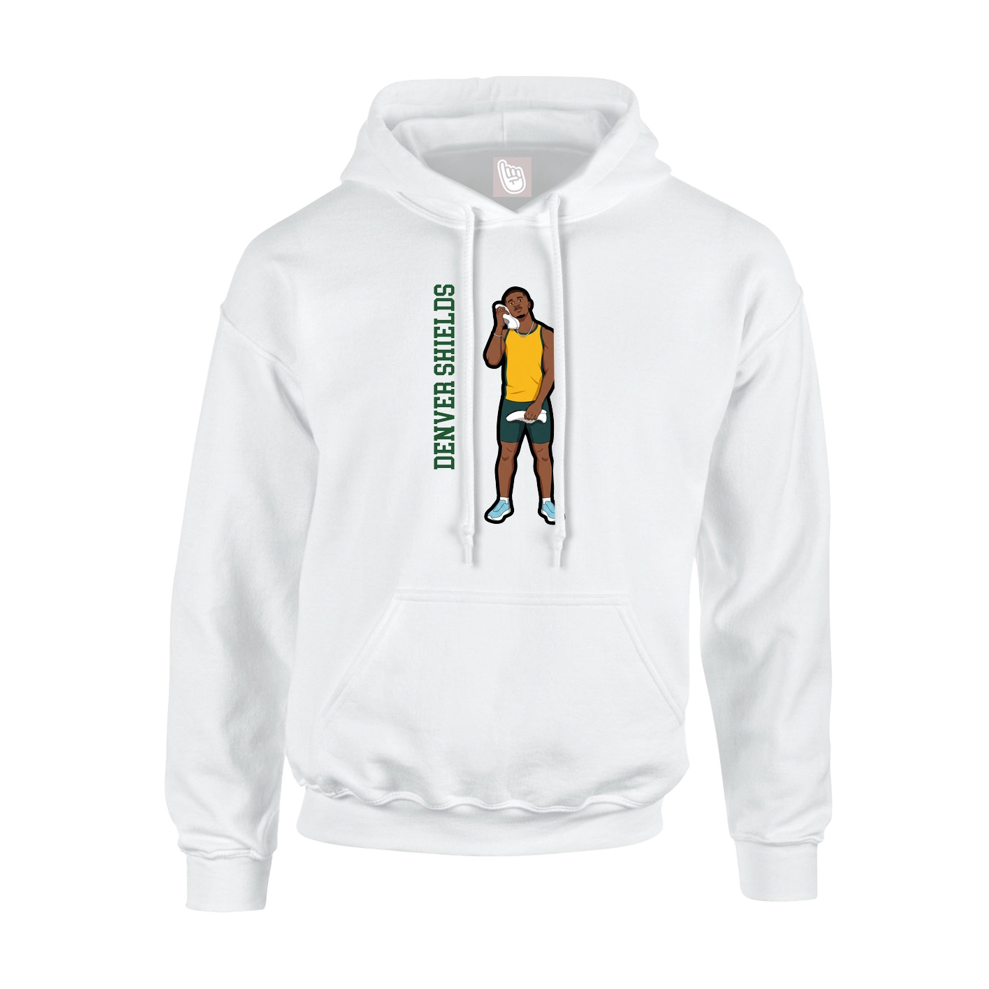 Hoodie — Name Vertical in White
