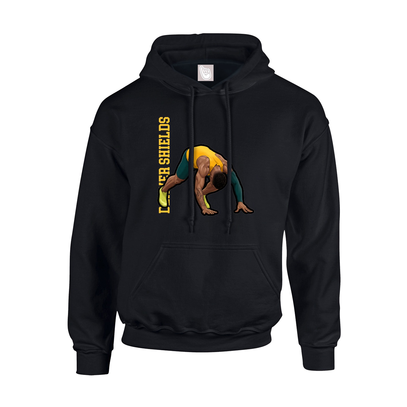 Youth Hoodie — Name Vertical in Black