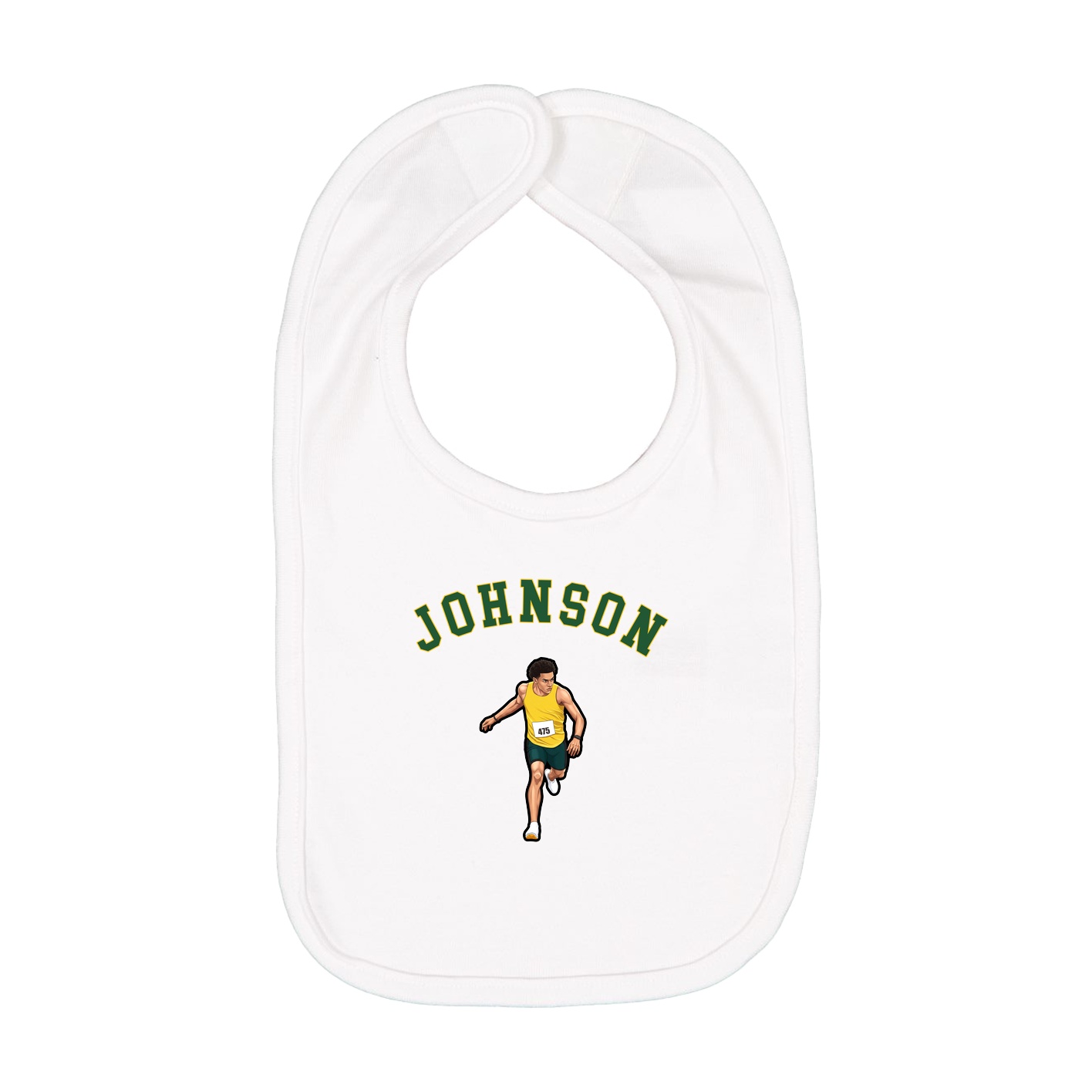 Infant Bib — Shirsey Arch in White