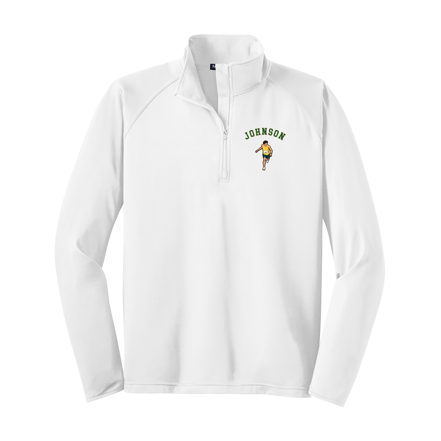 Q-Zip Pullover — Shirsey Arch in White