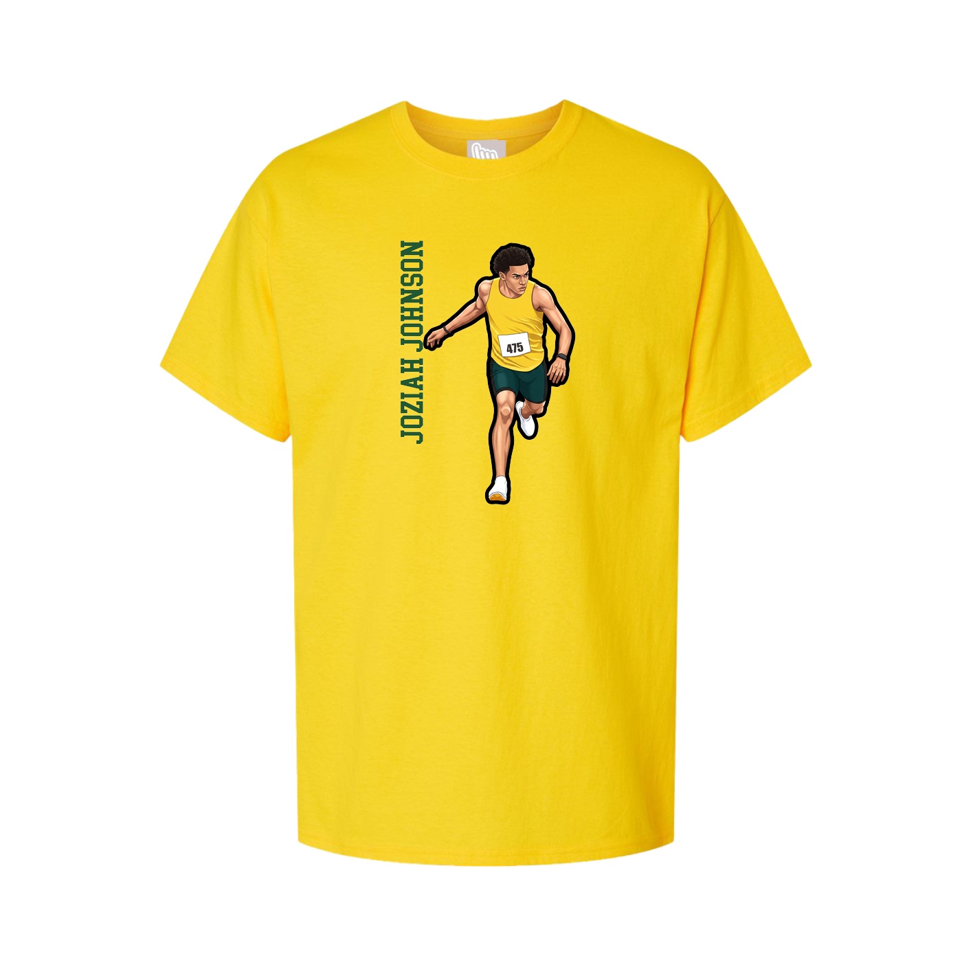 Youth Tee — Name Vertical in Gold