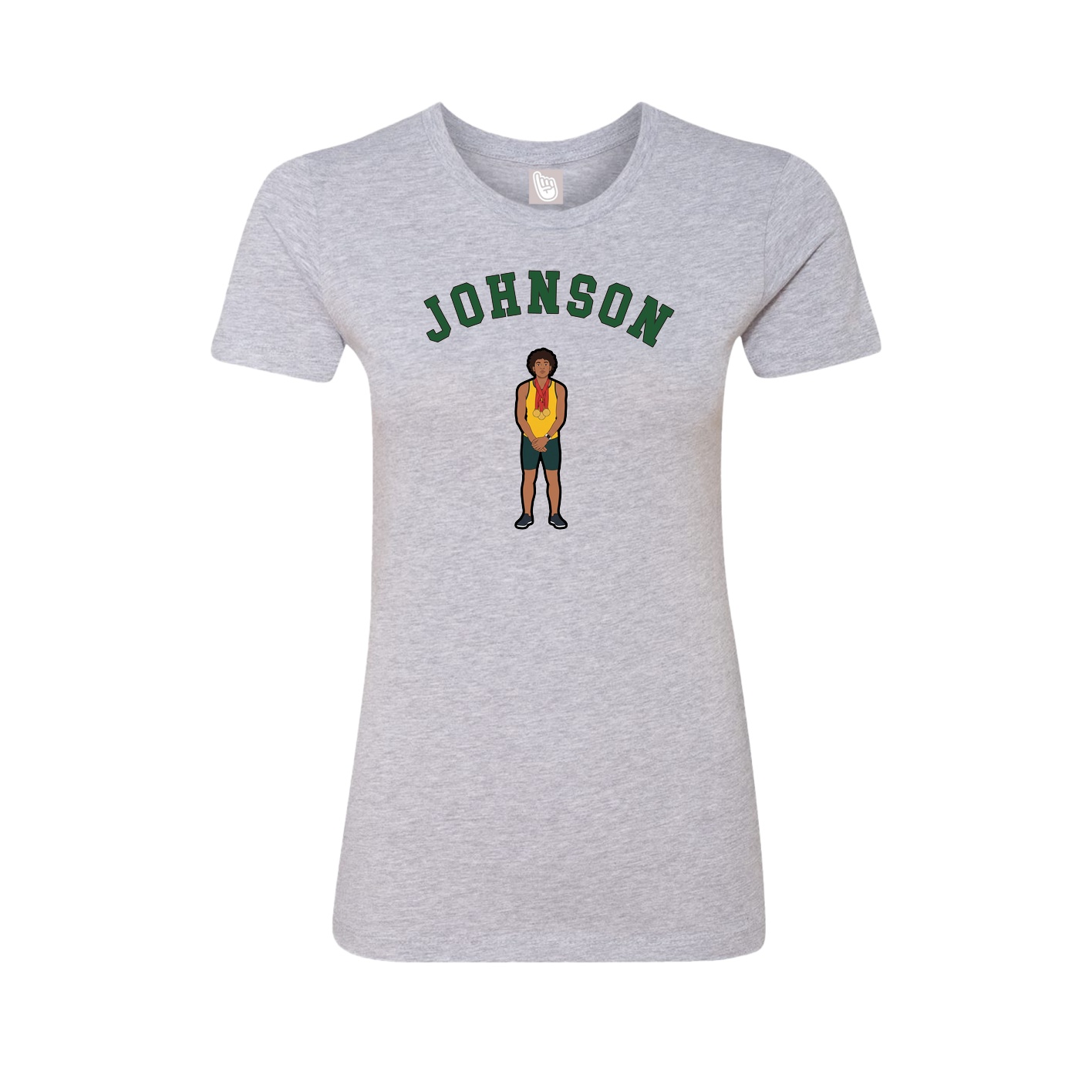 Fitted Women's Tee — Shirsey Arch in Grey