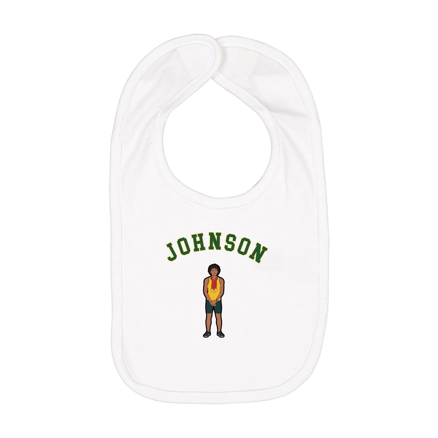 Infant Bib — Shirsey Arch in White