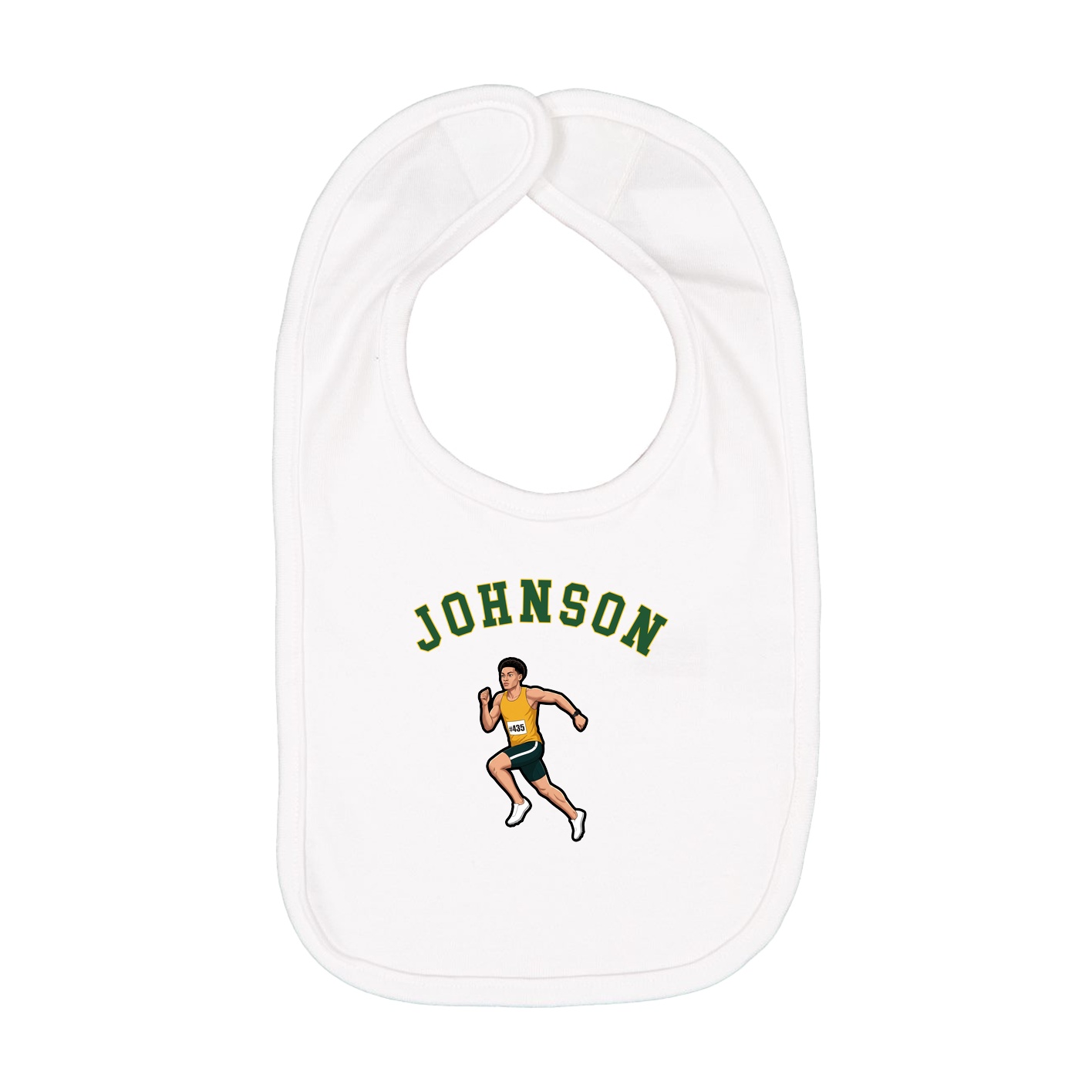 Infant Bib — Shirsey Arch in White