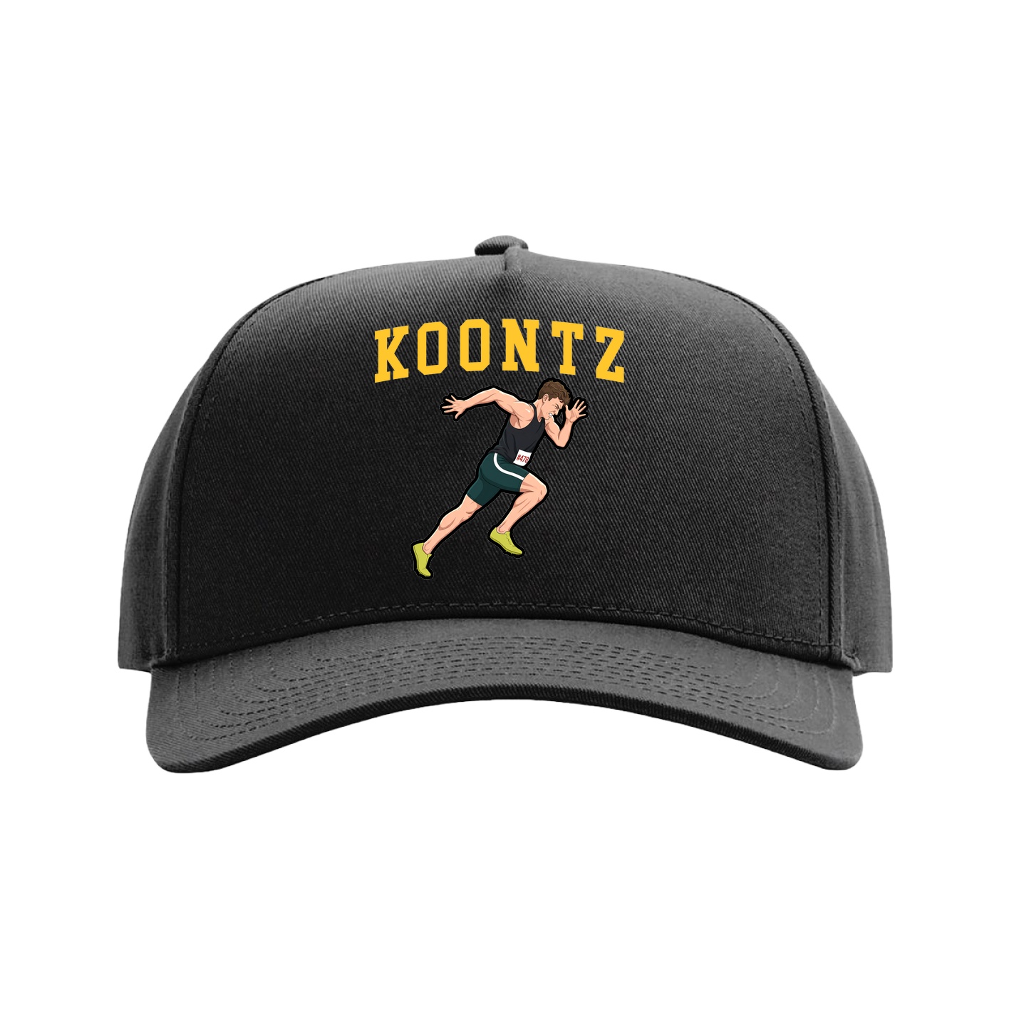 Full Fabric Five-Panel Champ Cap — Shirsey in Black