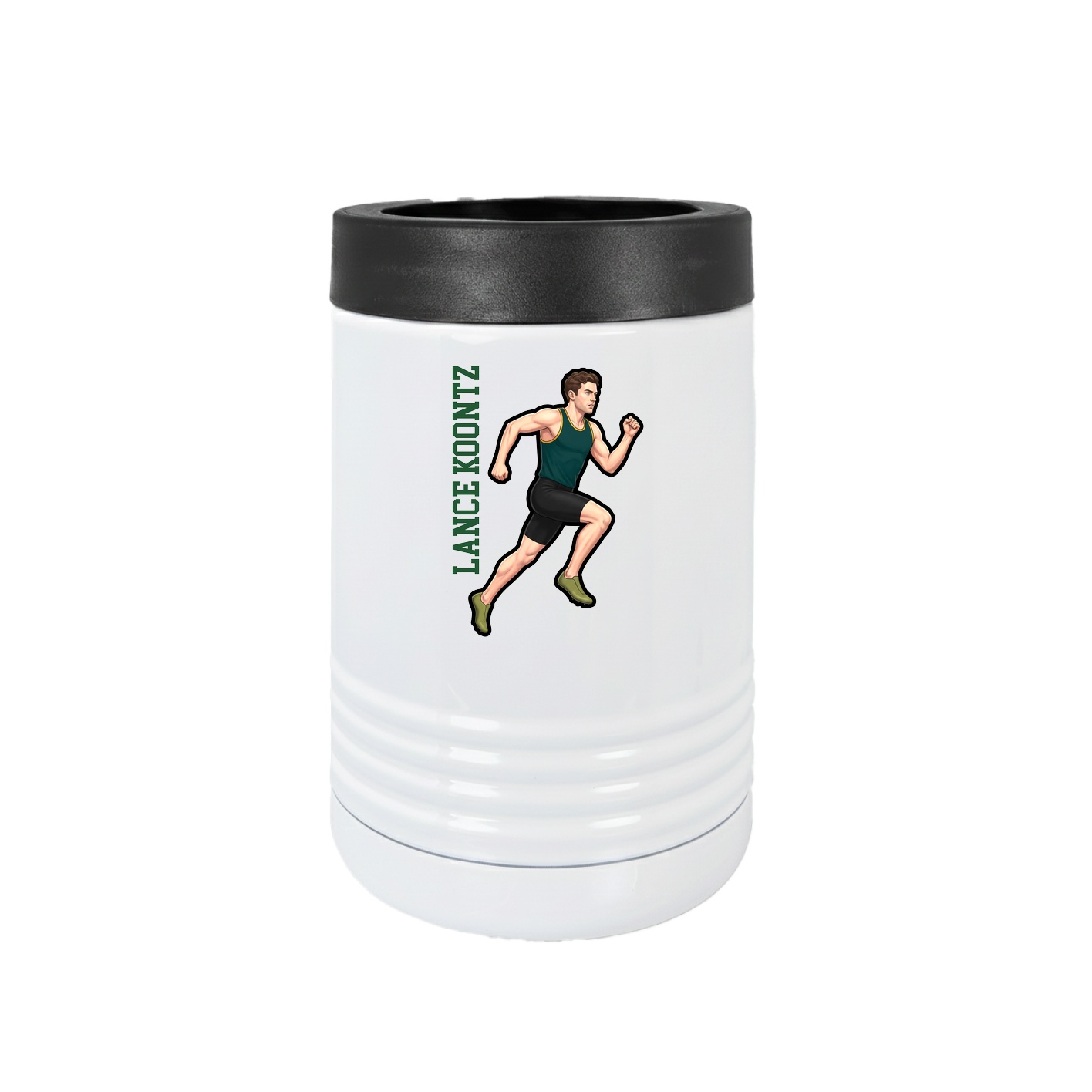 Beverage Holder — Name Vertical in White