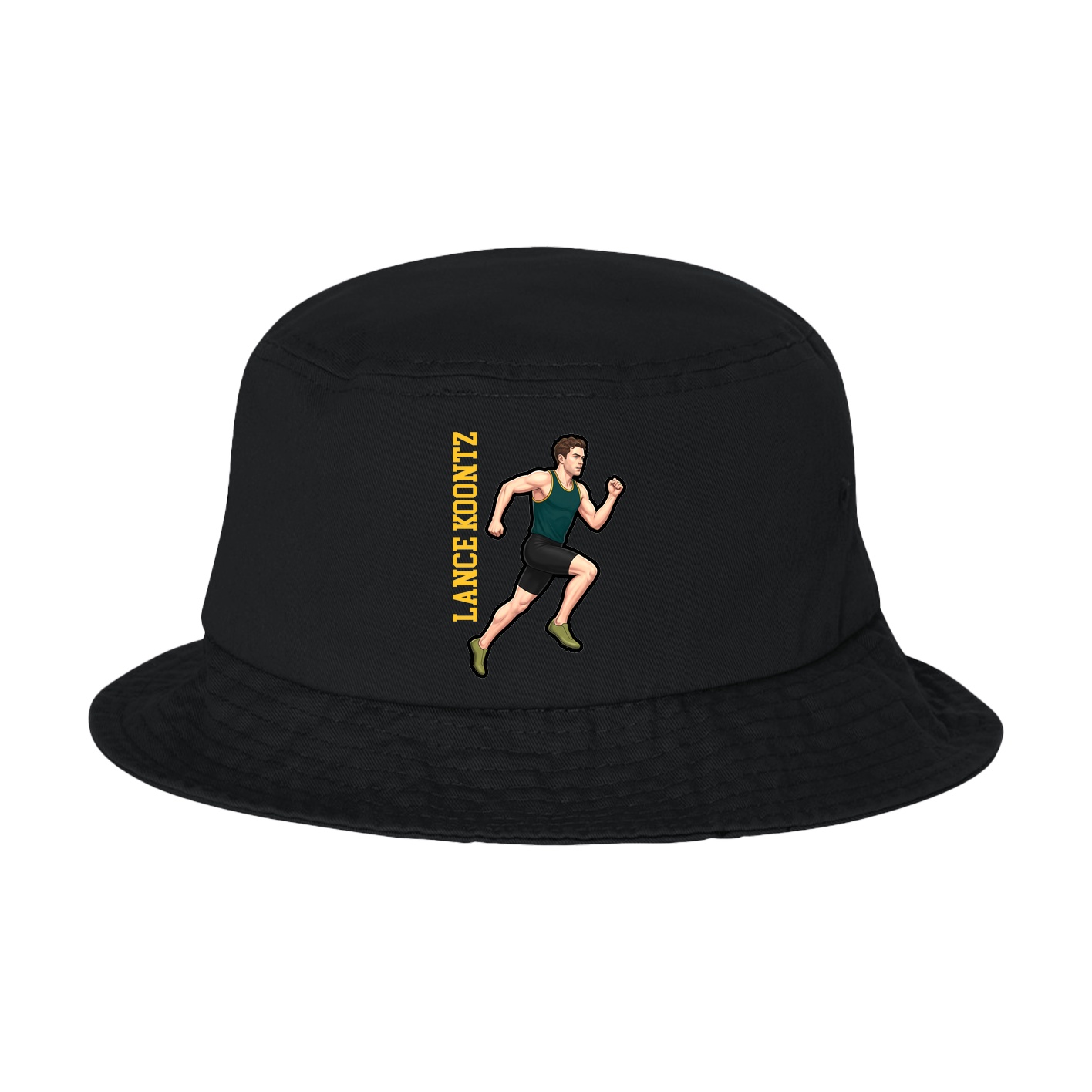 Bucket Cap — Name Vertical in Black