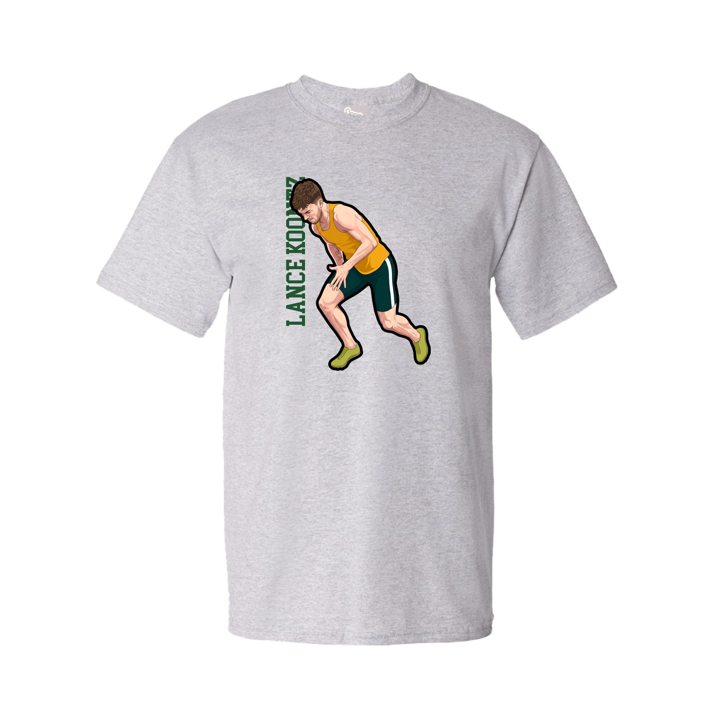 Youth Tee — Name Vertical in Grey