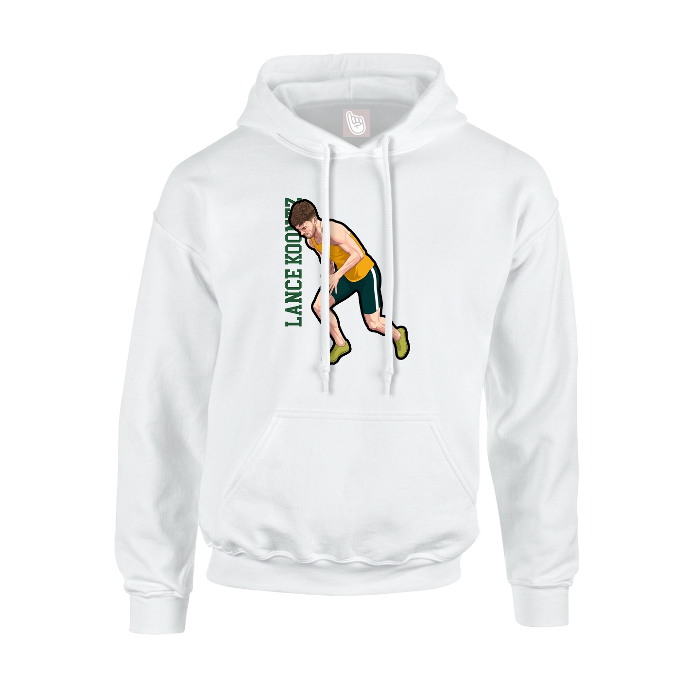 Hoodie — Name Vertical in White