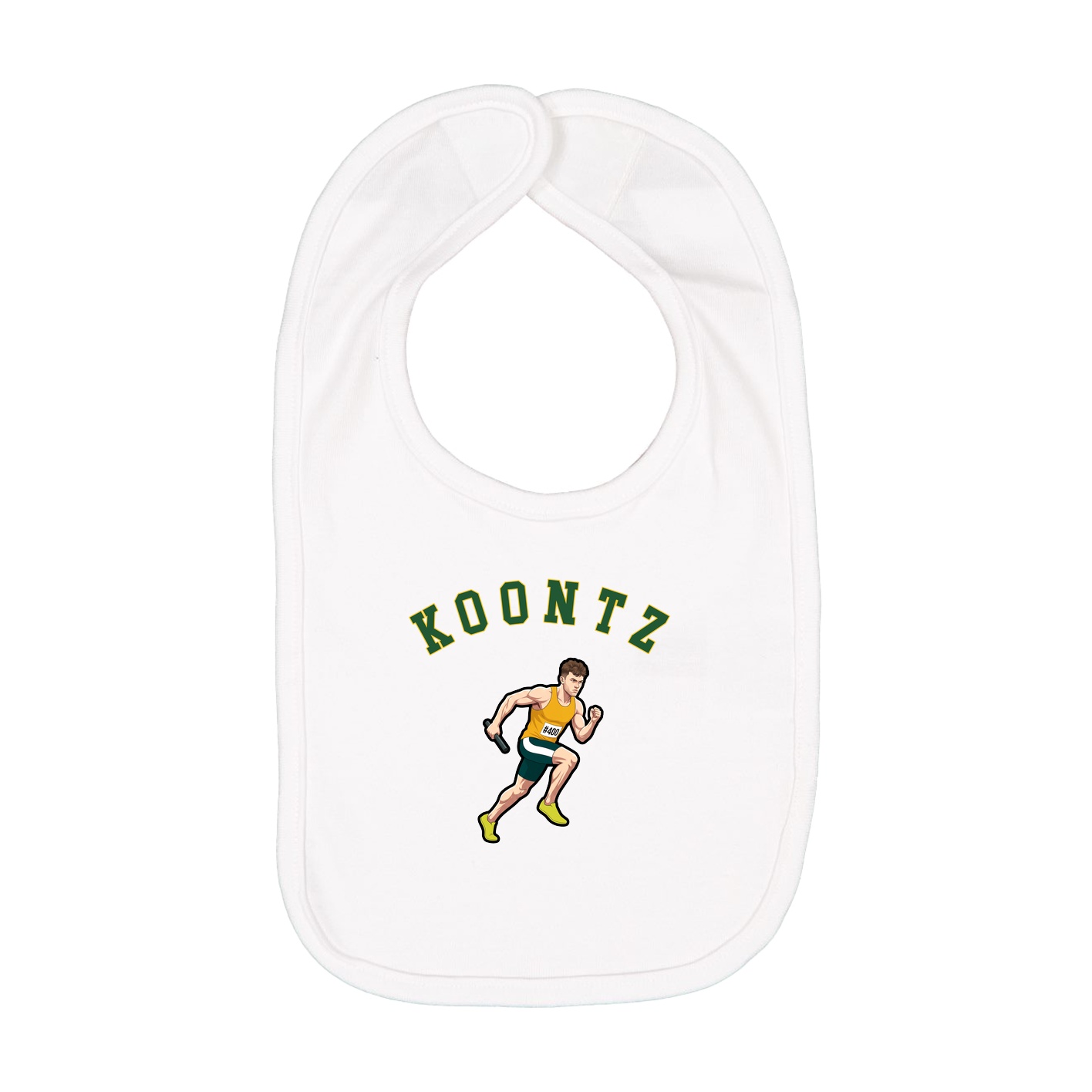 Infant Bib — Shirsey Arch in White