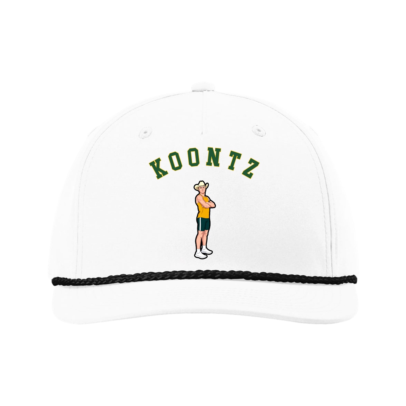 Five-Panel Classic Rope Cap — Shirsey Arch in White