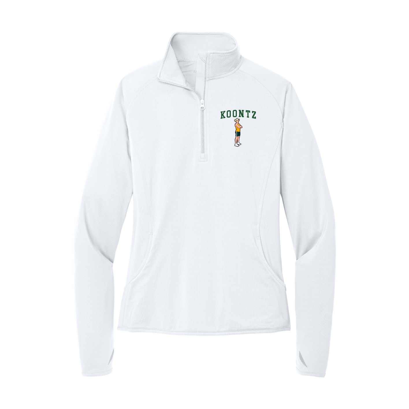 Women's Q-Zip Pullover — Shirsey in White