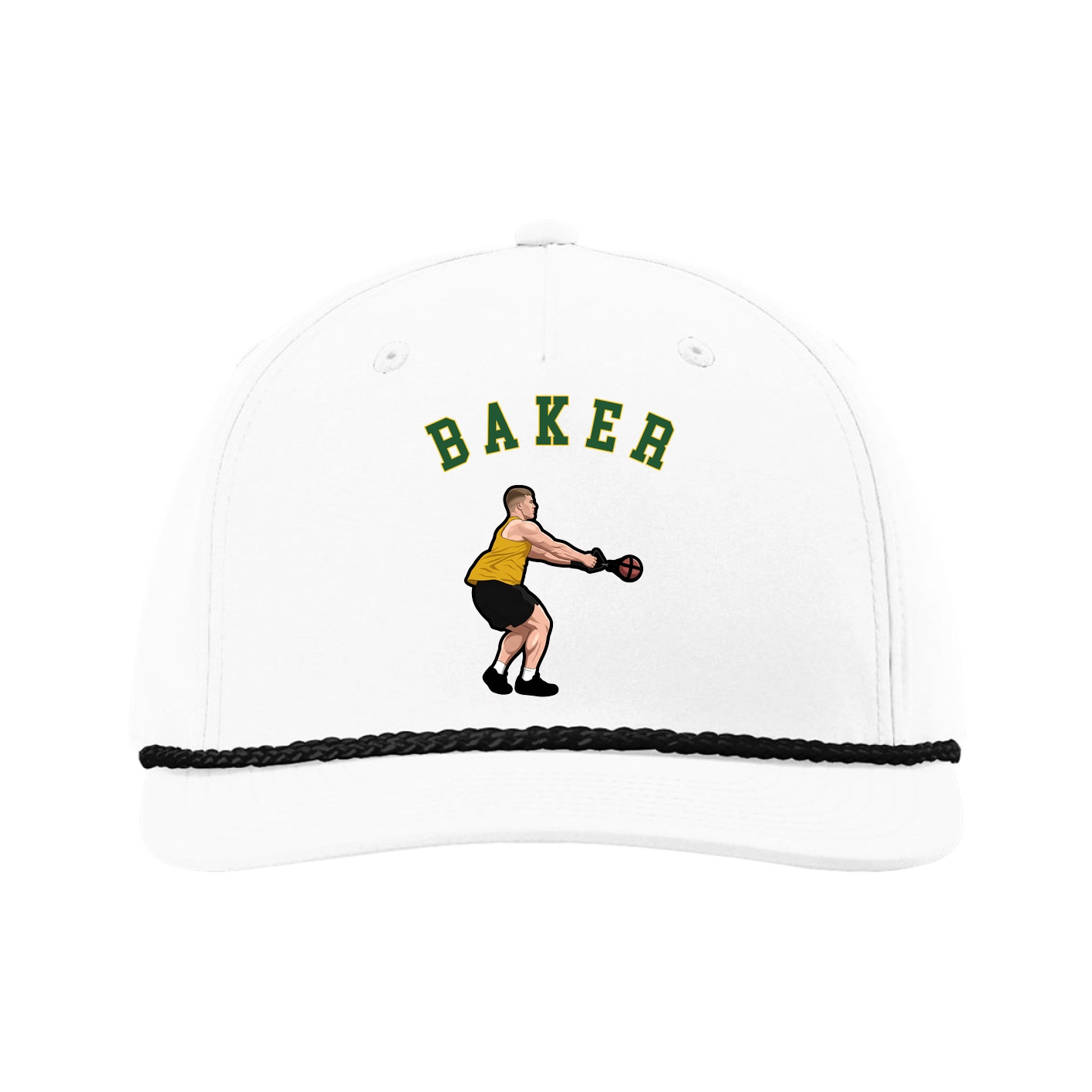 Five-Panel Classic Rope Cap — Shirsey Arch in White