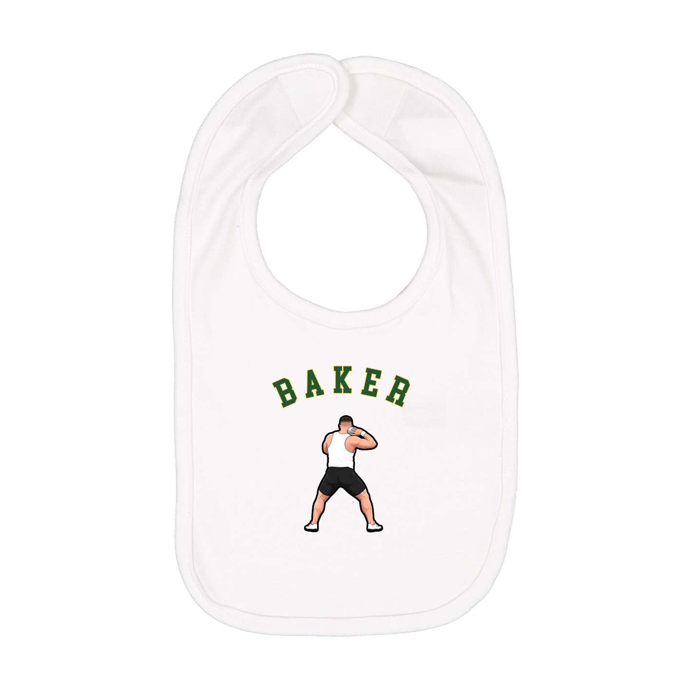 Infant Bib — Shirsey Arch in White