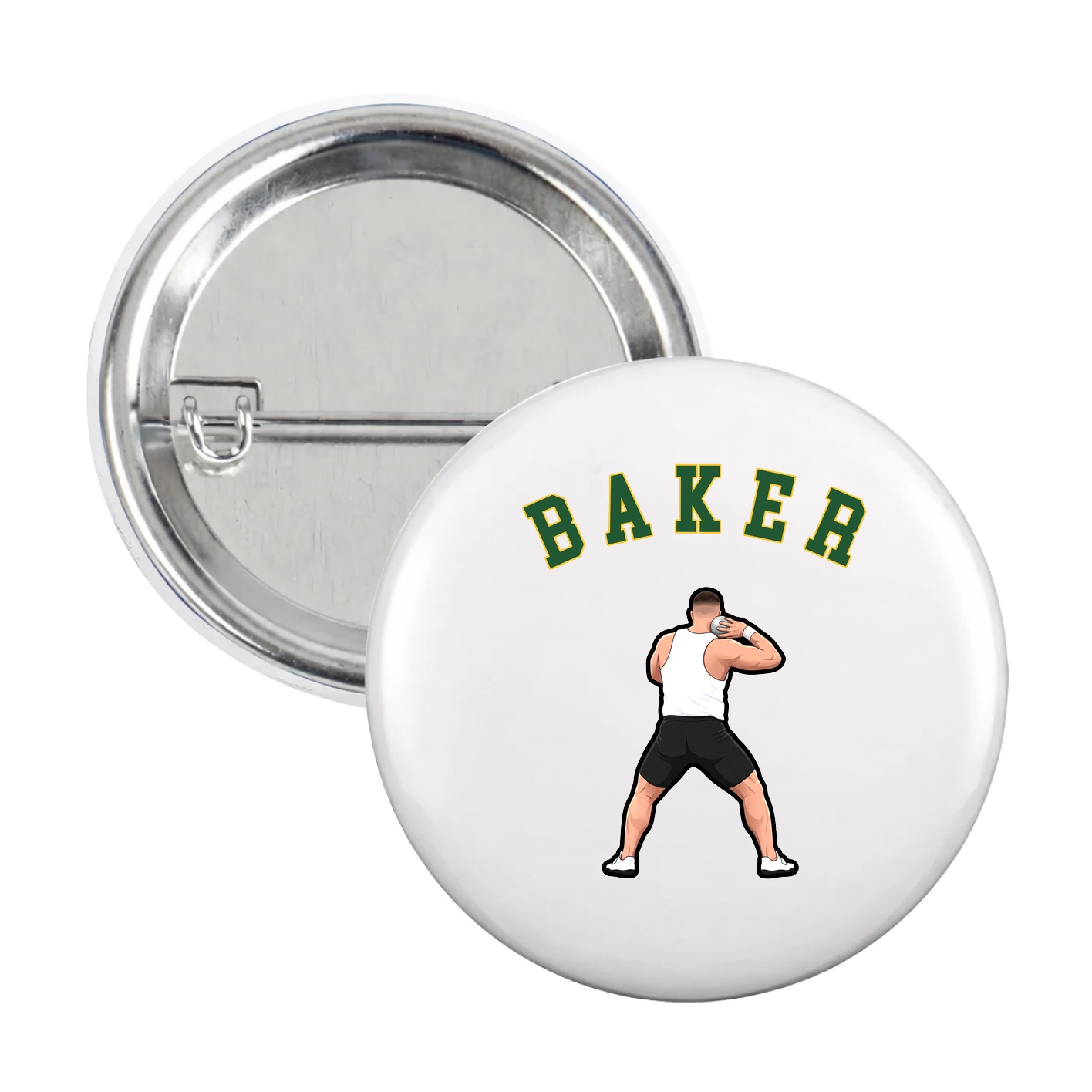 Game Day Button — Shirsey Arch in White
