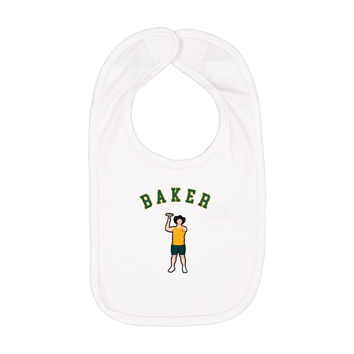 Infant Bib — Shirsey Arch in White