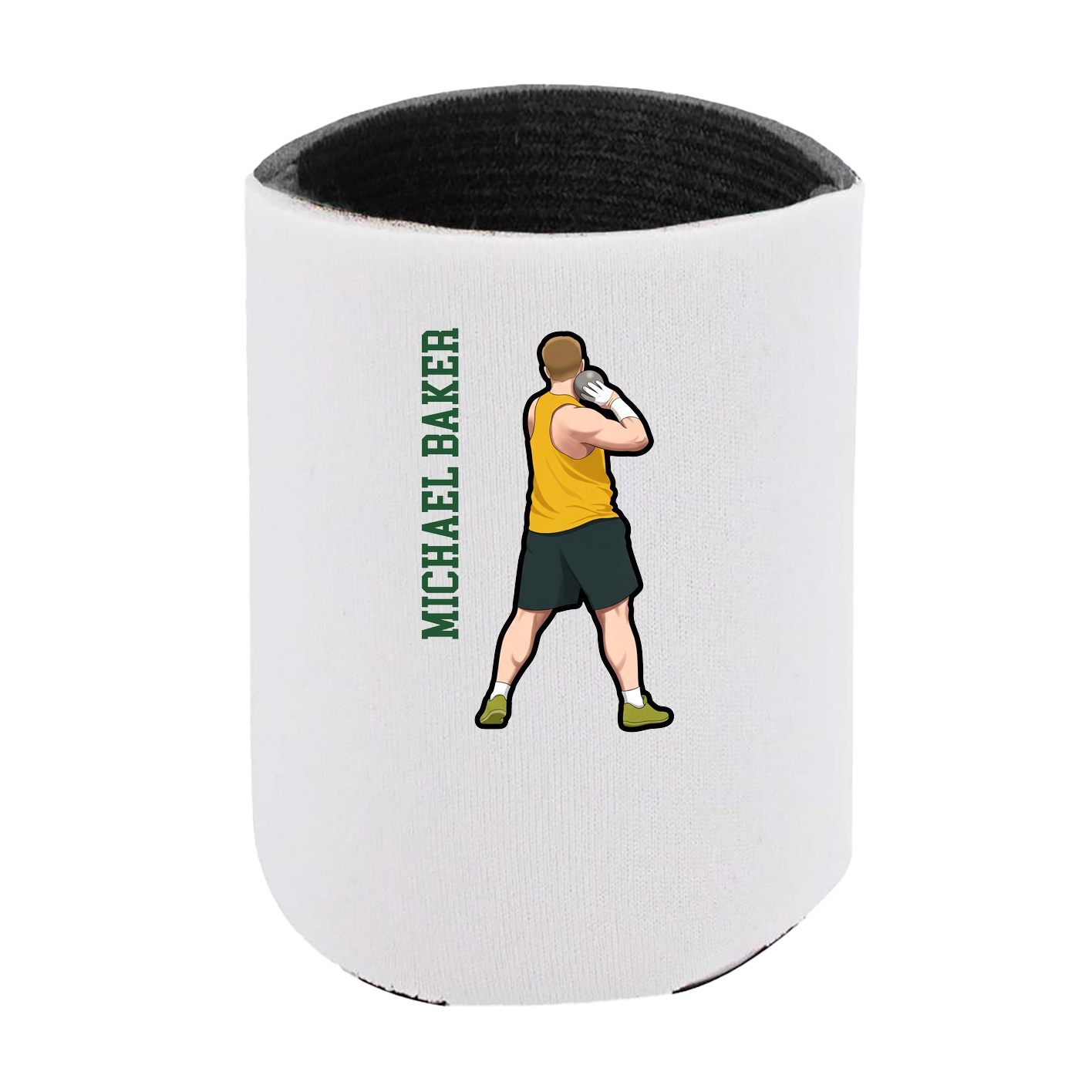 Can Holder — Name Vertical in White