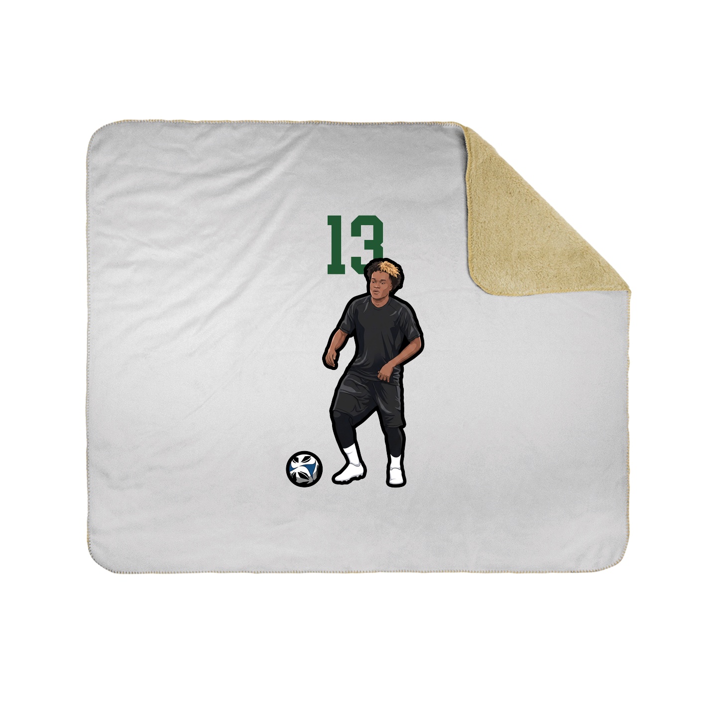 Throw Blanket — Number Top in White