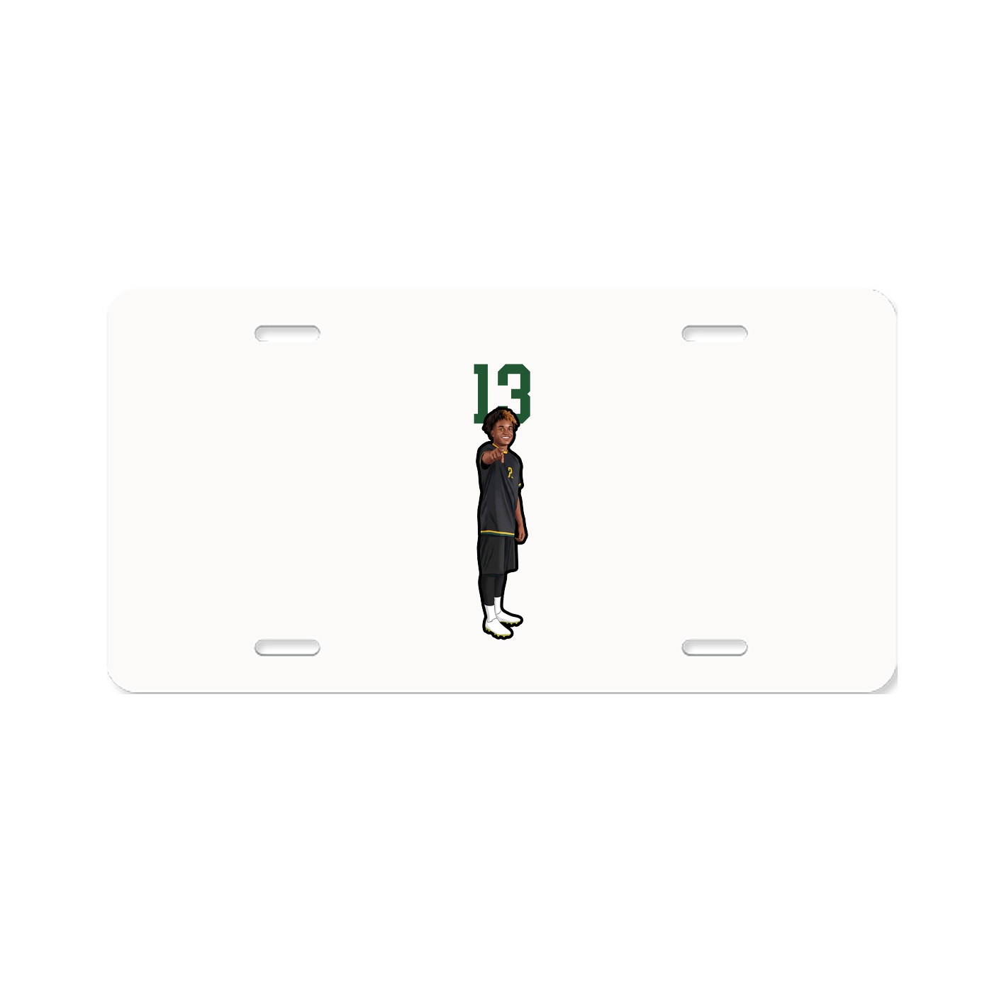 License Plate — Number Top in Classic