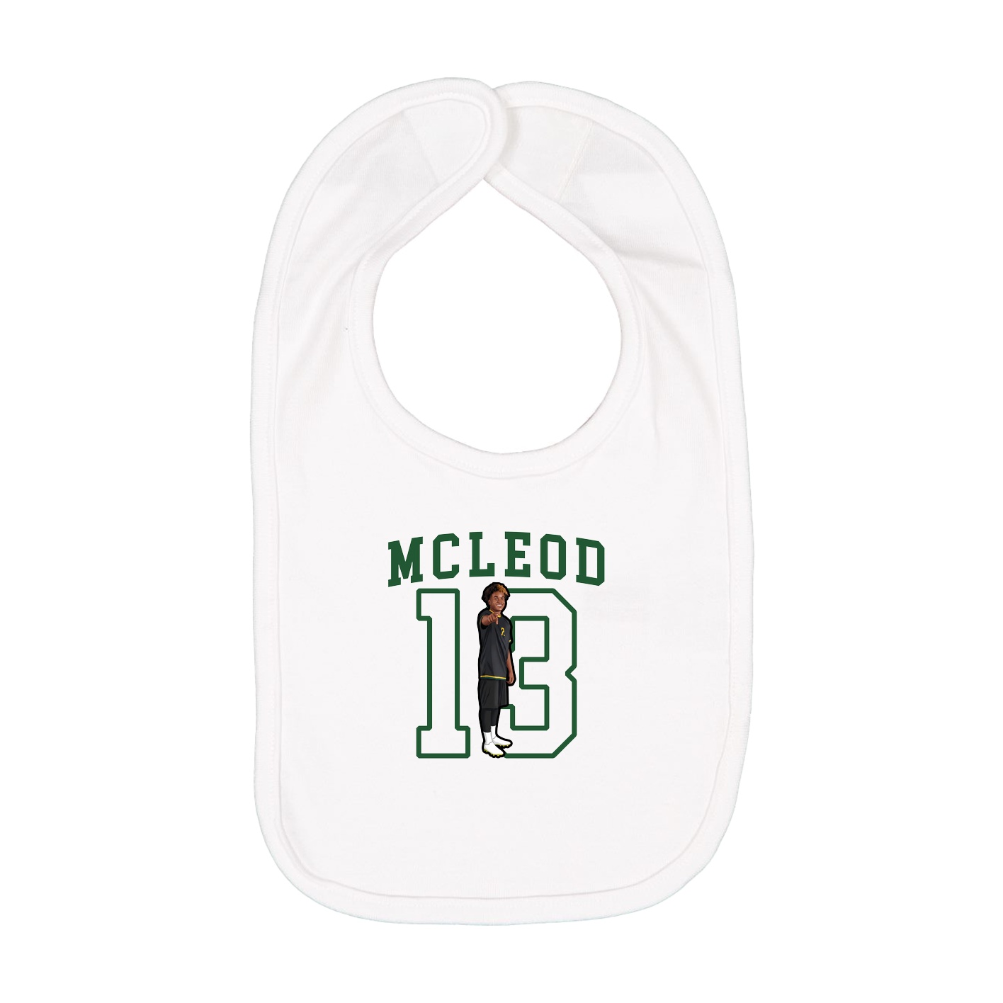 Infant Bib — Shirsey in White