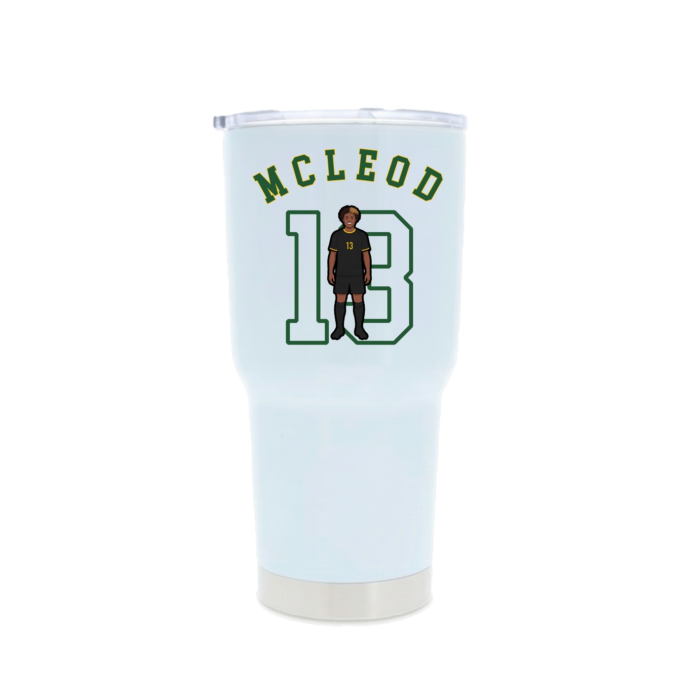 30oz Stainless Steel Tumbler — Shirsey Arch in White