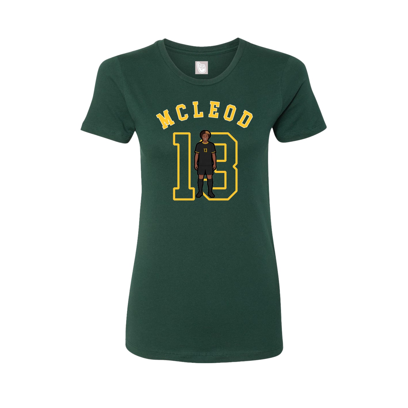 Fitted Women's Tee — Shirsey Arch in Green