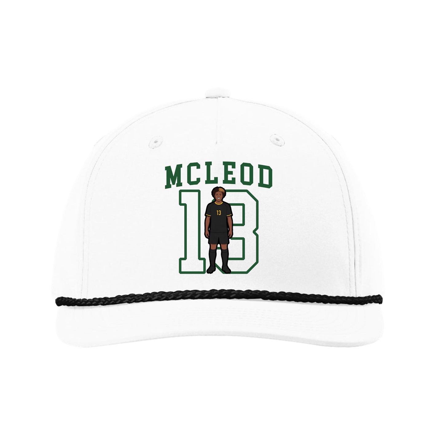 Five-Panel Classic Rope Cap — Shirsey in White