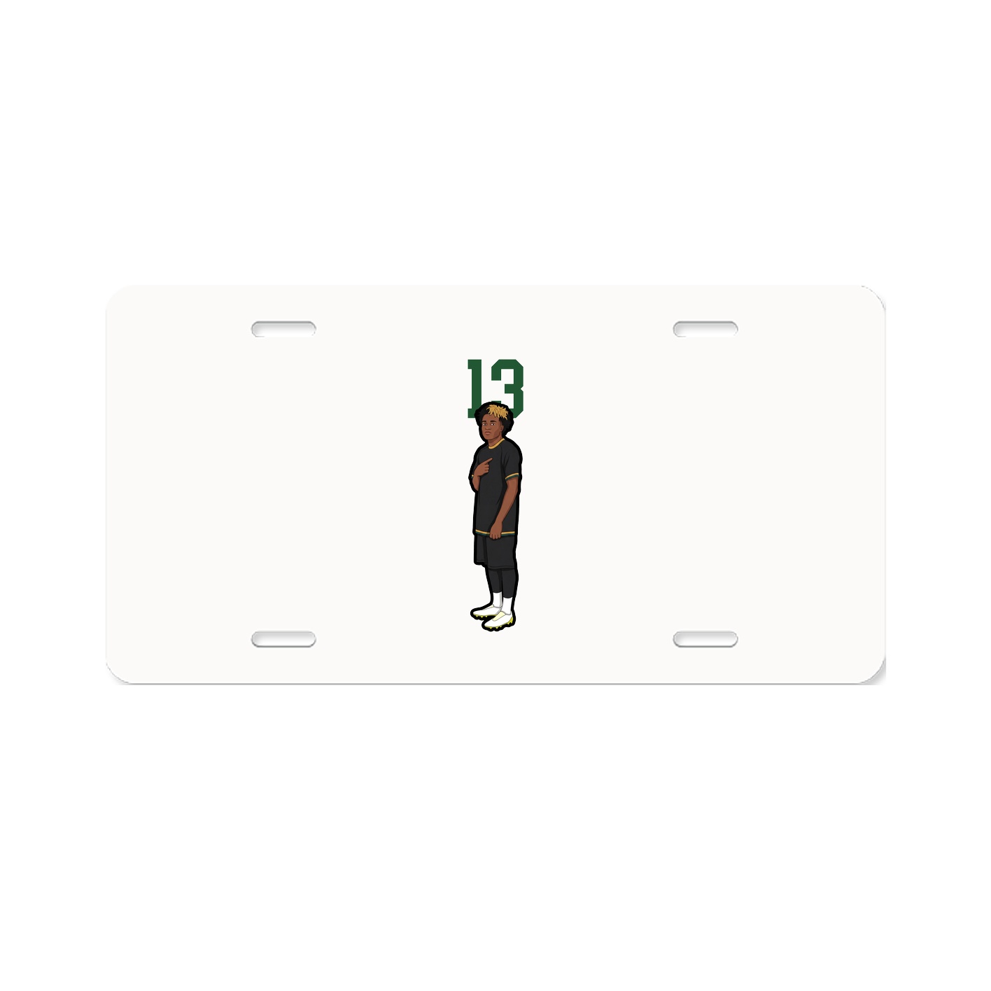 License Plate — Number Top in Classic