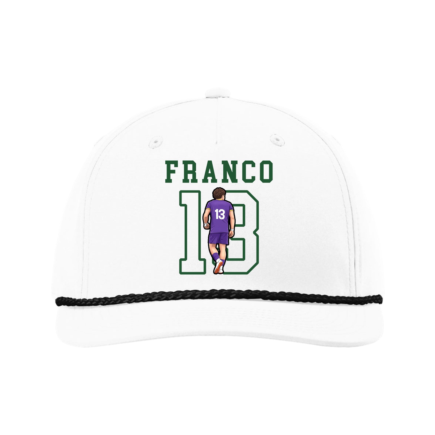 Five-Panel Classic Rope Cap — Shirsey in White
