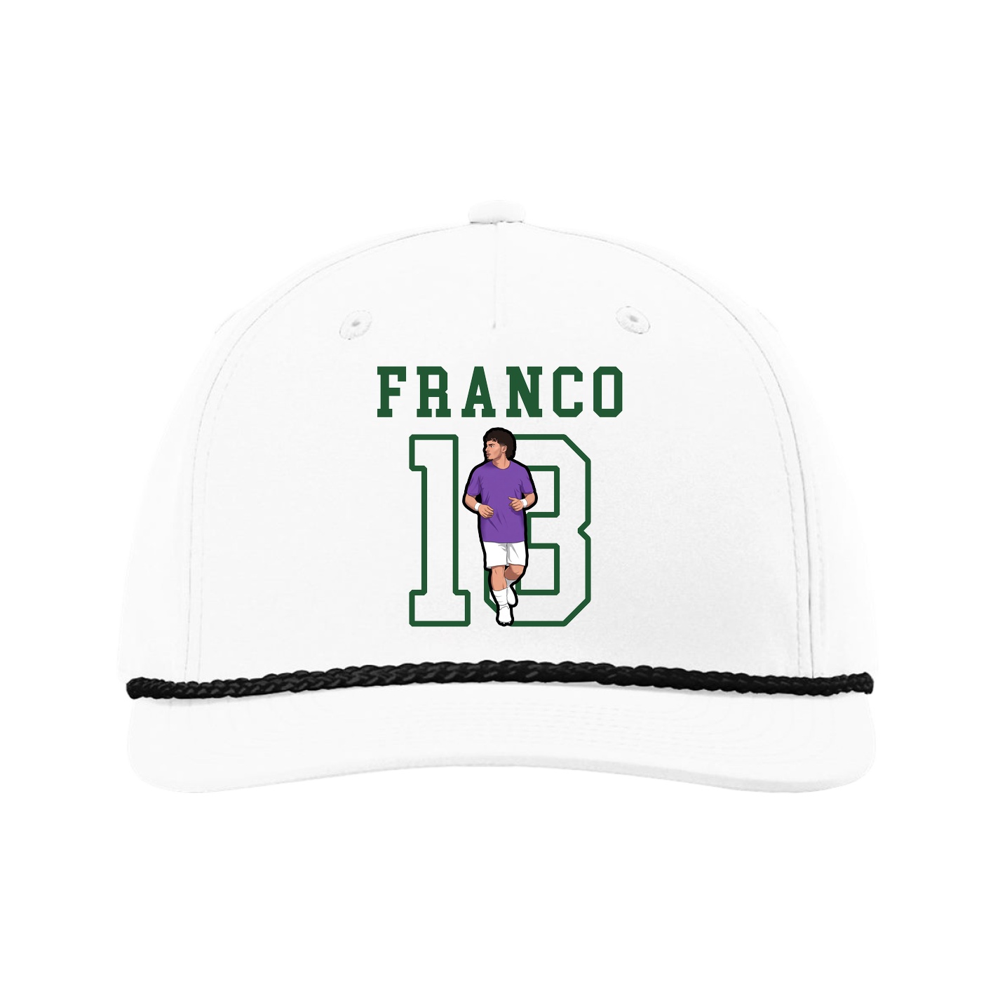 Five-Panel Classic Rope Cap — Shirsey in White
