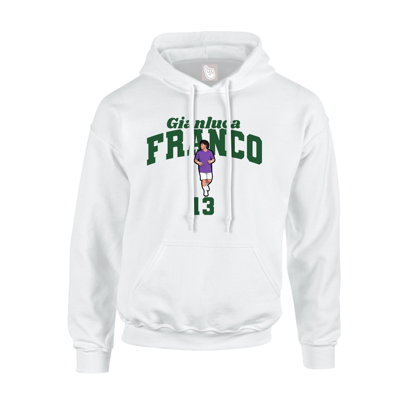 Hoodie — Signature Arch in White